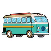 a beautiful school bus on white background vector
