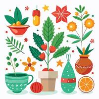 Gingerbread , Holly Collection vector