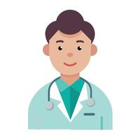 a passionate doctor on white background vector