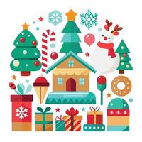 Christmas plant on white background vector