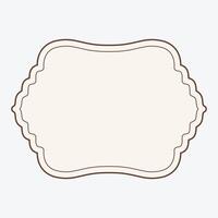 A decorative blank frame with a scalloped edge, suitable for text or design elements. vector