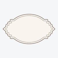 A decorative blank label with an ornate border for customization. vector
