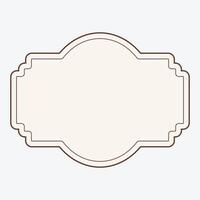 A decorative blank label design with an ornate border for various uses. vector