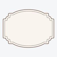 A decorative blank label or frame with an elegant border design for various uses. vector