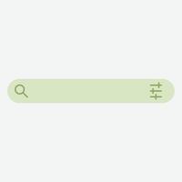 A minimalist search bar design with icons for search and filtering options. vector