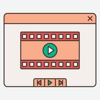 player icon with a play button vector