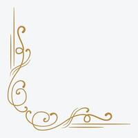 Ornamental design featuring elegant swirls and lines in a corner layout. vector