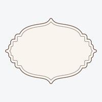 A blank white background with a brown border vector