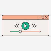A player icon with a green arrow vector