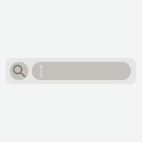 A search bar interface with a magnifying glass icon. vector
