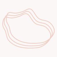 Abstract line art with soft curves and layers in muted colors. vector