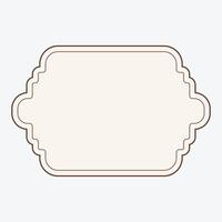 A blank white frame with a border vector