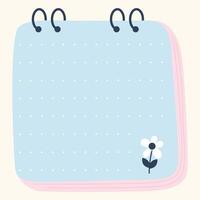 A notebook with a flower on it vector