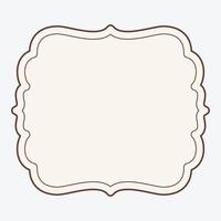 A blank frame with a brown border vector