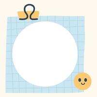A smiley face with a paper and a ruler vector