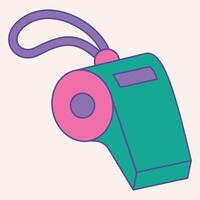 A colorful whistle designed for sports or signaling purposes. vector