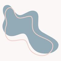 A minimalist abstract design featuring soft shapes in blue and pink tones. vector