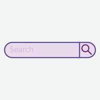 A simple search bar design with a magnifying glass icon. vector