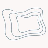 Abstract wavy lines forming an irregular shape. vector
