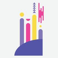 Abstract geometric shapes in vibrant colors creating a modern design. vector