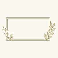 A decorative frame with botanical elements for creative use. vector