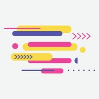 Abstract composition of colorful shapes and lines, suitable for graphic design. vector
