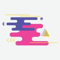 Abstract colorful shapes with lines and patterns for graphic design. vector