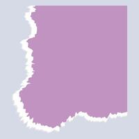 A torn paper effect with a soft purple background. vector