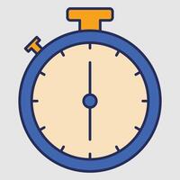 A simple illustration of a stopwatch, used for timing activities or events. vector