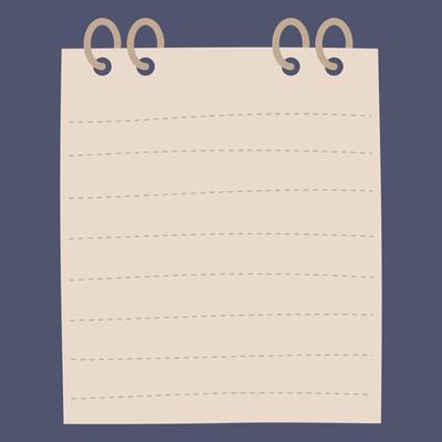 A blank notepad with spiral binding, ready for notes or sketches.