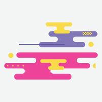 Abstract graphic design with colorful shapes and lines. vector