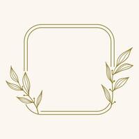 Elegant decorative frame with botanical elements for design use. vector