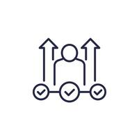 career development and growth line icon vector