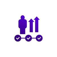 career development and growth icon vector