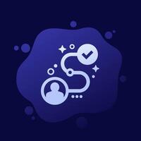 client, customer journey icon vector