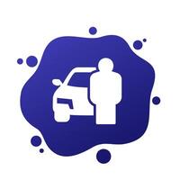 car owner icon for web vector