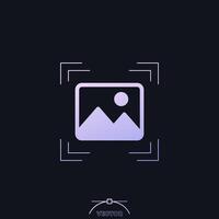 scan image or photo icon with a gradient vector