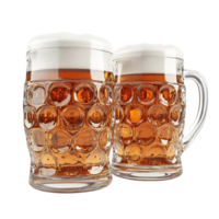 Two Mugs of Beer on a Transparent Background. png