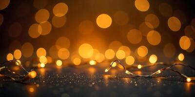 Golden abstract bokeh, luxury glitter golden bokeh light, Abstract Gold Bokeh Background photo