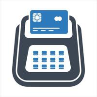 Swipe card security system icon. Swiping a credit card icon vector