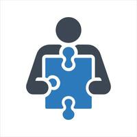 Puzzle icon. Puzzle support icon vector