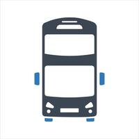 Bus icon. Double decker bus. Two floor bus icon vector