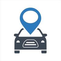 GPS car tracker icon. Vehicle tracking system icon vector