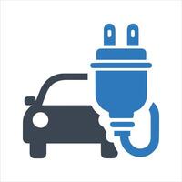 Electric car icon vector
