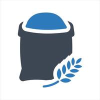 Wheat icon. Bag of wheat. Grain icon vector