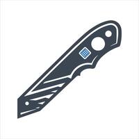 Cutter knife icon. and glyph vector