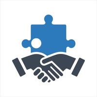 Puzzle icon. Puzzle support icon vector