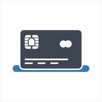 Swipe card security system icon. Swiping a credit card icon vector
