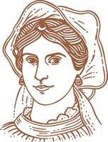 Spain mother portrait vector