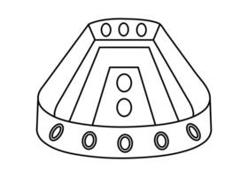 Stadium icon. Outline stadium icon for web design isolated on a white background. science fiction. vector